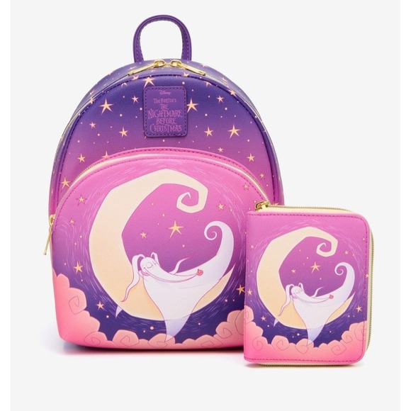 Loungefly Disney Nightmare Before Christmas Zero Moon & Stars Backpack & Wallet - Picture 1 of 10